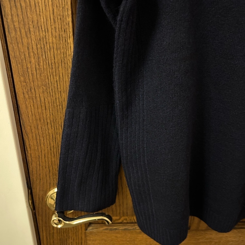 LOFT Navy Blue Cowl Neck Sweater Small NWOT - Picture 6 of 8